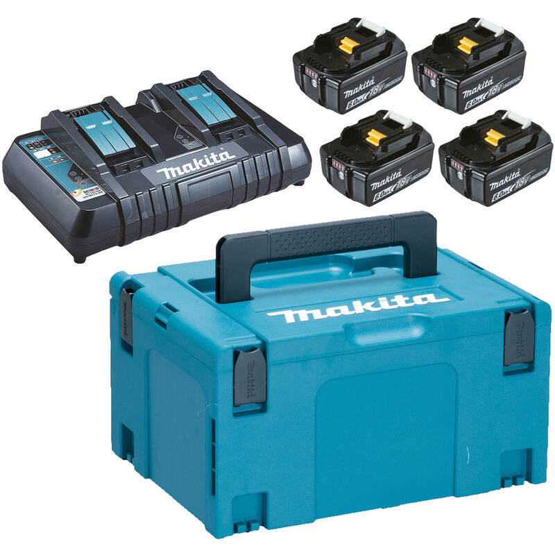 foto del prodotto confezione 4 batterie bl1860b dc18rd makpac makita 198091 4