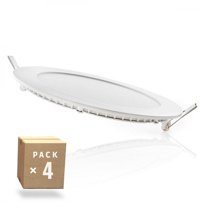 foto del prodotto confezione 4 piastre led 12w 860lm 6000 k 40.000h jl gp lz 2 pk4 ap 