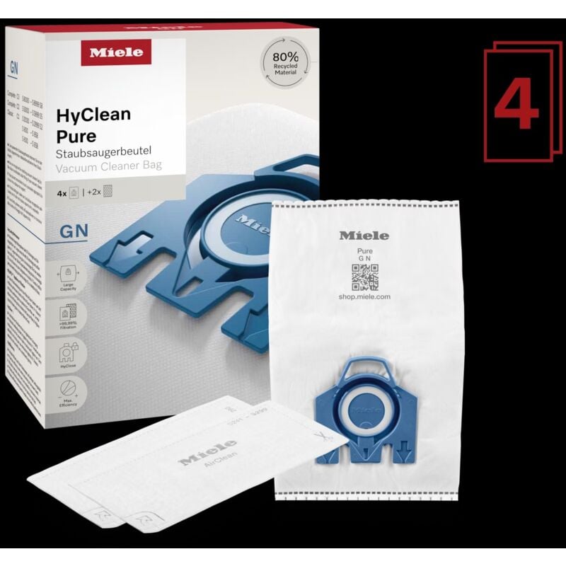 foto del prodotto confezione 4pz sacchetti aspirapolvere miele gn 09917730 microfibra hyclean