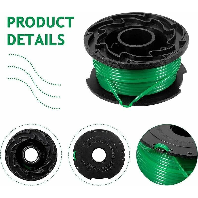 foto del prodotto confezione 6 bobine di filo per decespugliatore black and decker gl7033, gl8033, gl9035, 6 metri