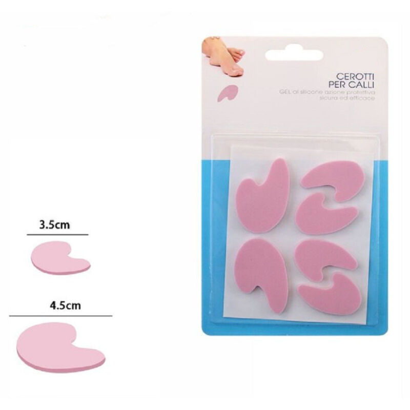 foto del prodotto confezione 6 pz cerotti per calli silicone protezione cura piedi 2 misure 53493a trade shop traesio