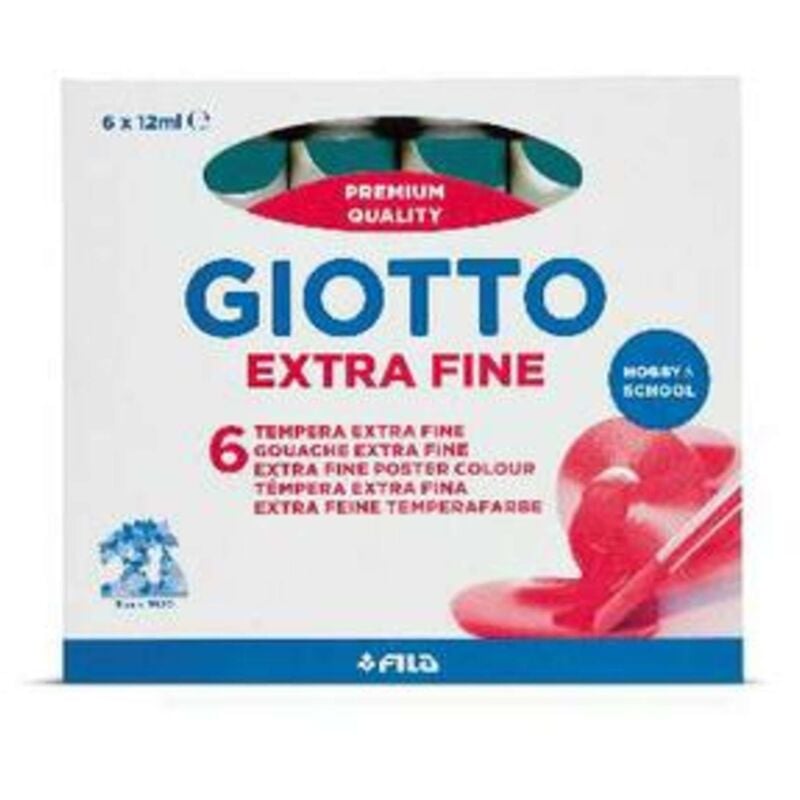 foto del prodotto confezione 6 tubetti di tempera 12ml turchese