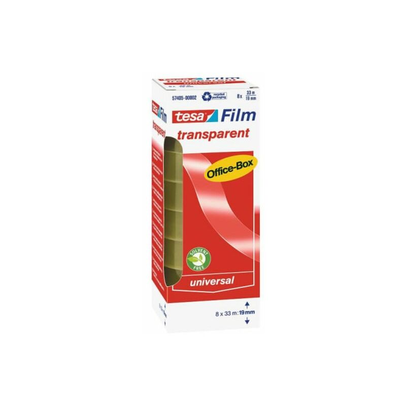 foto del prodotto confezione 8 nastri adesivi trasparenti 33mx19mm tesa 57405 00002 01