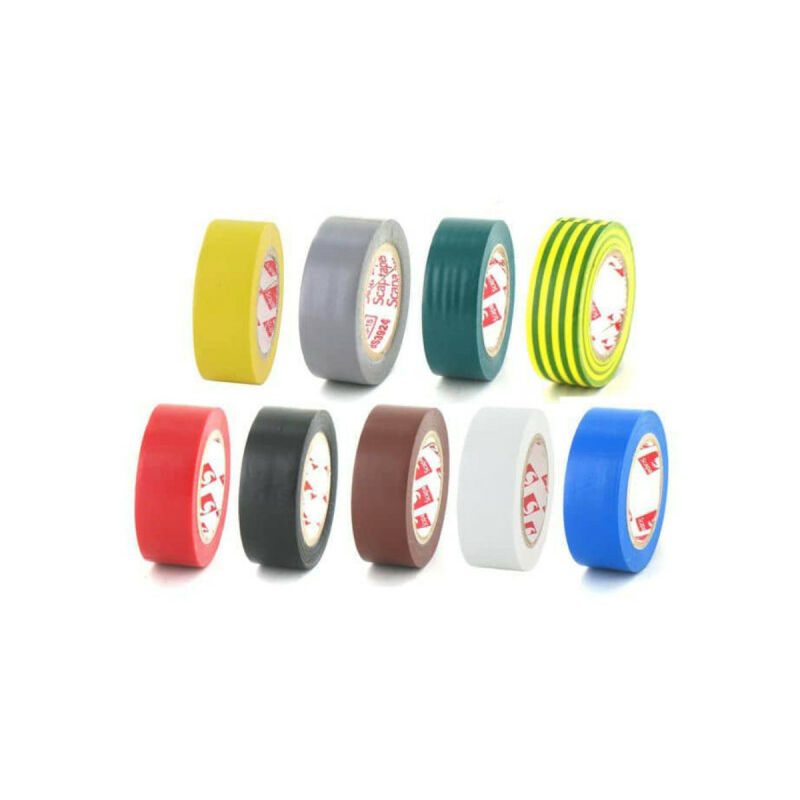 foto del prodotto confezione 9 colori nastro 19 millimetri in pvc scapa elettrici 2702