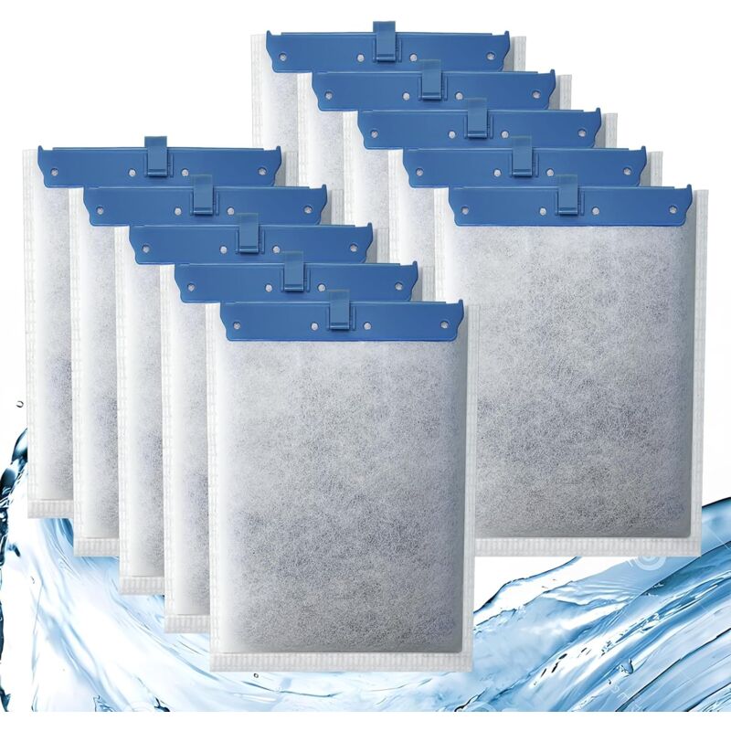 foto del prodotto confezione da 10 cartucce filtranti per filtri whisper bio bag, cartucce filtranti di ricambio per acquari di grandi dimensioni per filtri whisper