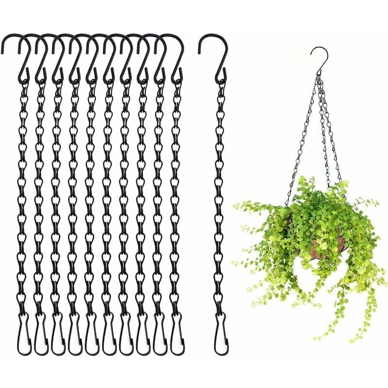 foto del prodotto confezione da 10 catene sospese, catene sospese per vasi di fiori, catene sospese resistenti per vasi di fiori, mangiatoie per uccelli, lanterne,