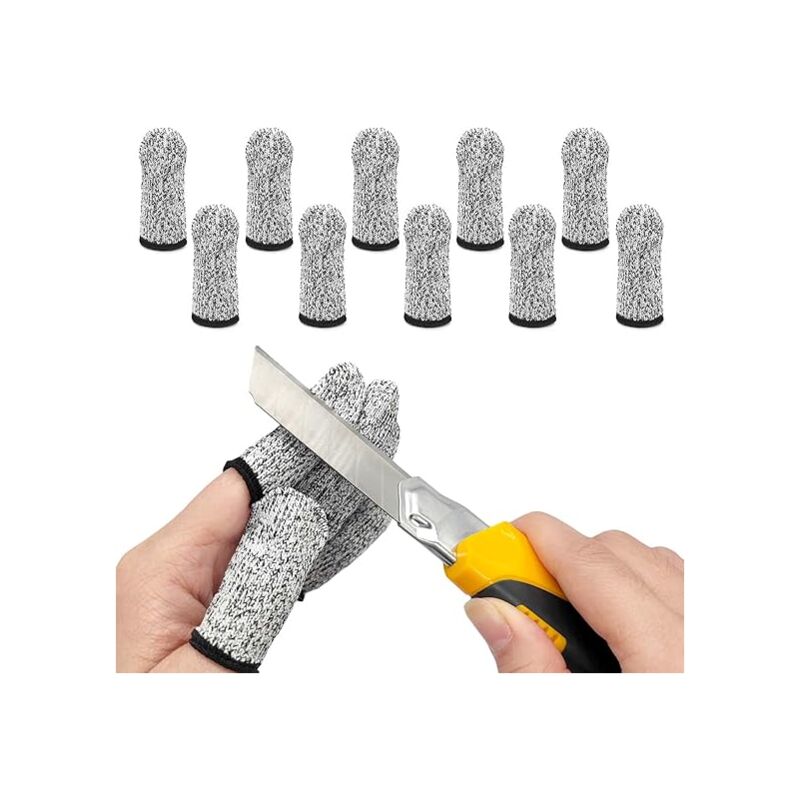 foto del prodotto confezione da 10 culle riutilizzabili per dita da lavoro, culle per dita riutilizzabili e antiscivolo culle protettive traspiranti antitaglio per la