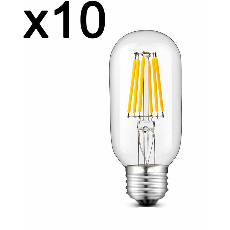 foto del prodotto confezione da 10 lampadine a filamento led e27 6w sedna