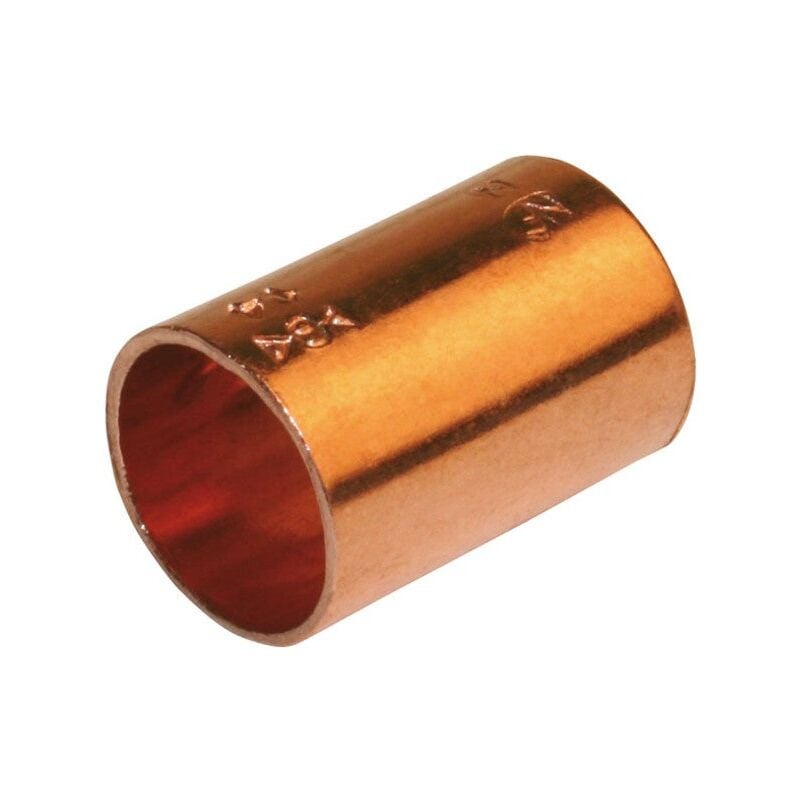 foto del prodotto confezione da 10 manicotti saldanti doppi femmina in rame per tubo rame egal ff diam. 12 mm sans marque