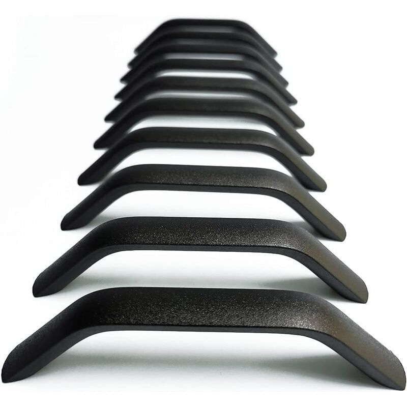 foto del prodotto confezione da 10 maniglie per porte 128 mm pomelli per cassetti moderni maniglie per mobili armadi neri