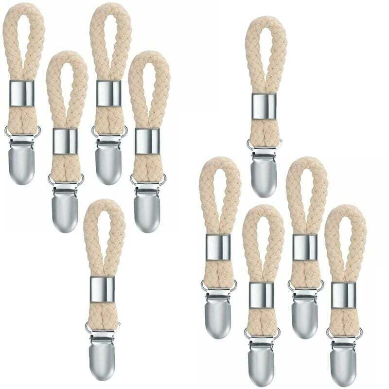 foto del prodotto confezione da 10 mollette per strofinacci da cucina, mollette multifunzionali in metallo per strofinacci, clip di stoccaggio per appendere