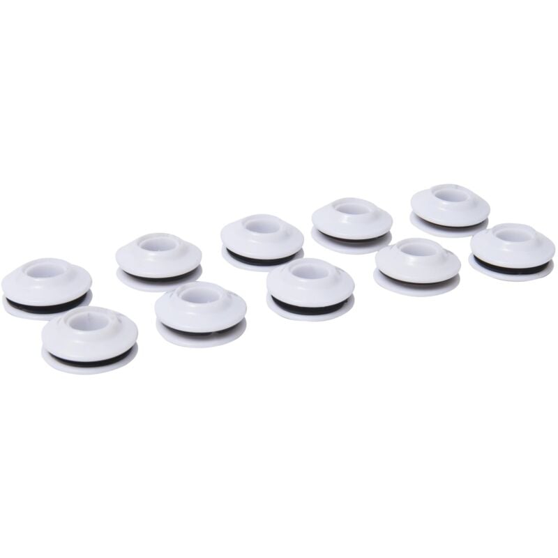 foto del prodotto confezione da 10 occhielli auto perforanti per teloni werka pro bianco