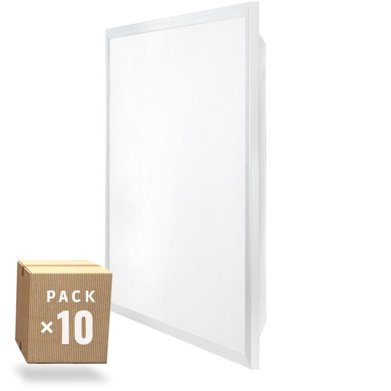 foto del prodotto confezione da 10 pannelli led 40w 4400lm 4200 k 60x60cm traliccio ugr19 40.000h ho pg 600x600 40w w pk10 