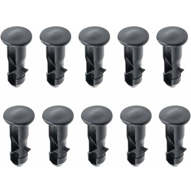foto del prodotto confezione da 10 perni cerniera per coperchio di bidone della spazzatura in plastica nera, 65 x 18 mm, per bidoni domestici e commerciali da 240