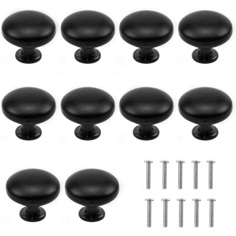 foto del prodotto confezione da 10 pomelli per mobili in bronzo antico con motivo a fiori, pomelli per cucina, pomelli per cameretta, sicuri e durevoli nero 