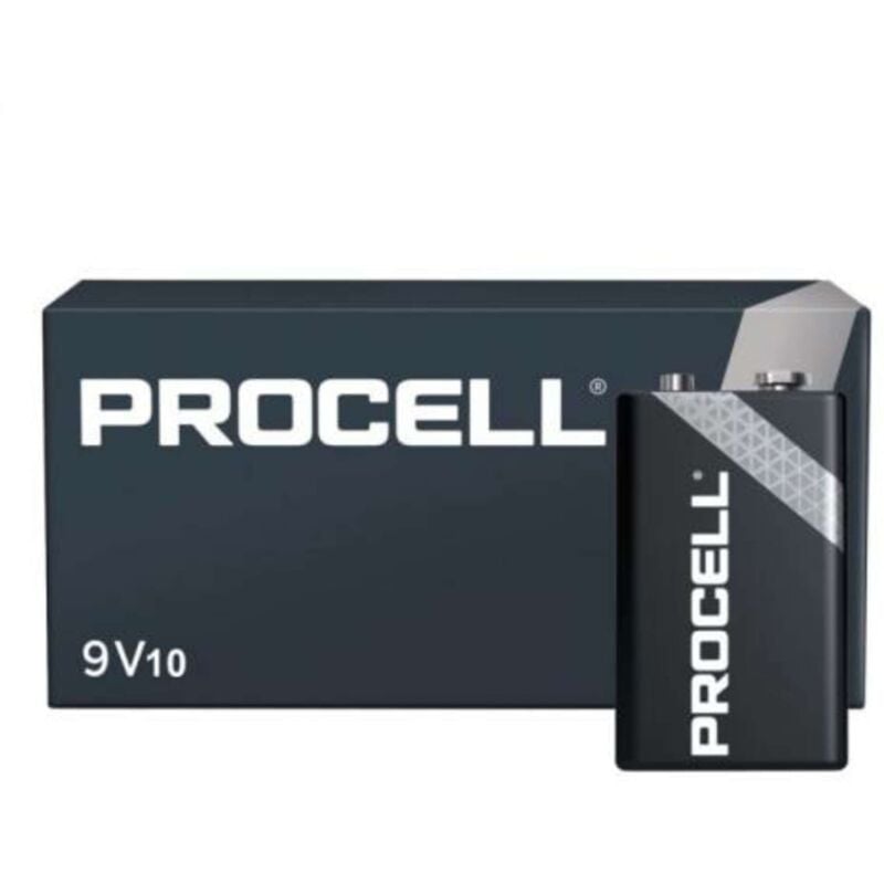 foto del prodotto confezione da 10 sacchetti duracell procell id1604ipx10 9v batterie alcaline