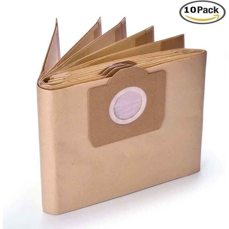 immagine 0 del prodotto confezione da 10 sacchetti per aspirapolvere karcher nt20 nt25 nt30 mv1 mv3 wd3
