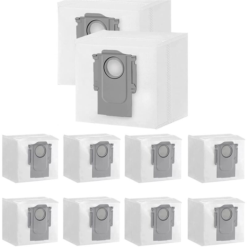 foto del prodotto confezione da 10 sacchetti per polvere per xiaomi roborock s7 max ultra s7 pro ultra q7 q7 max q5 stazione di aspirazione per