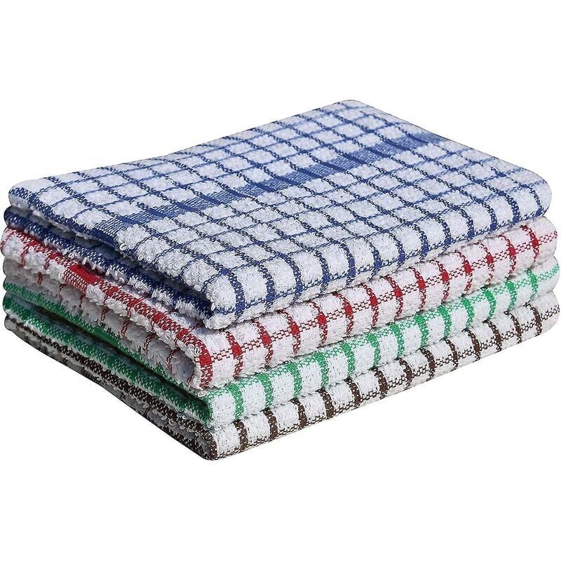 foto del prodotto confezione da 10 strofinacci in spugna 28 x 40 cm cotone pettinato filato ad anello super morbido, trama ad alta densit e struttura spessa,