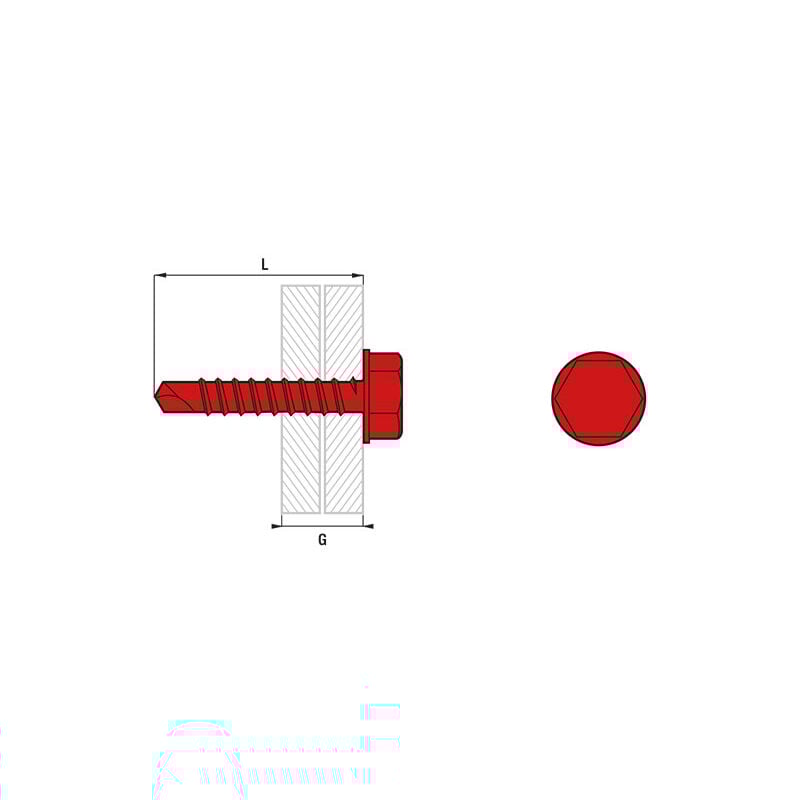 immagine 0 del prodotto confezione da 100 viti autoperforanti tht scell it 6,3 x 100 mm montaggio 89 mm tht10 63100