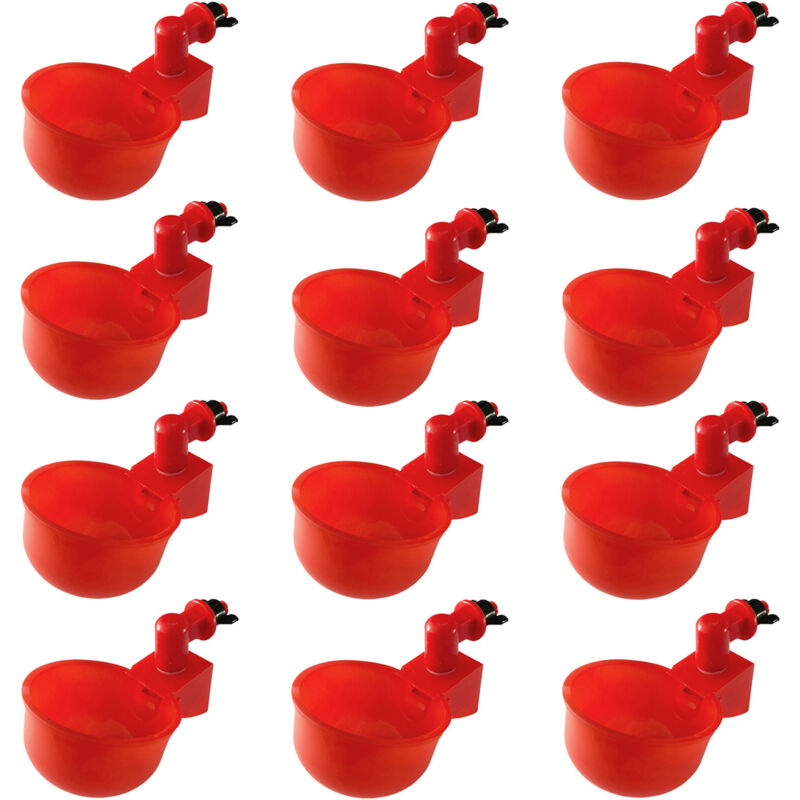 foto del prodotto confezione da 12 abbeveratoi per polli con utensile per punzonatura per polli, anatre e altri pollame da cortile abbeveratoio per polli abbeveratoio