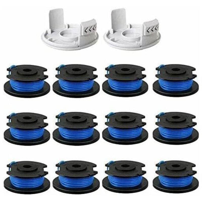 immagine 0 del prodotto confezione da 12 bobine di ricambio per decespugliatore a batteria da 0,065 18 volt 24 v 40 v compatibili con ryobi one ac14rl3a 11 piedi