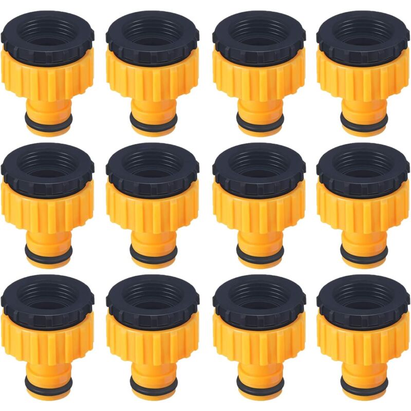 foto del prodotto confezione da 12 connettori rapidi in plastica per rubinetto da giardino per rubinetto da cucina