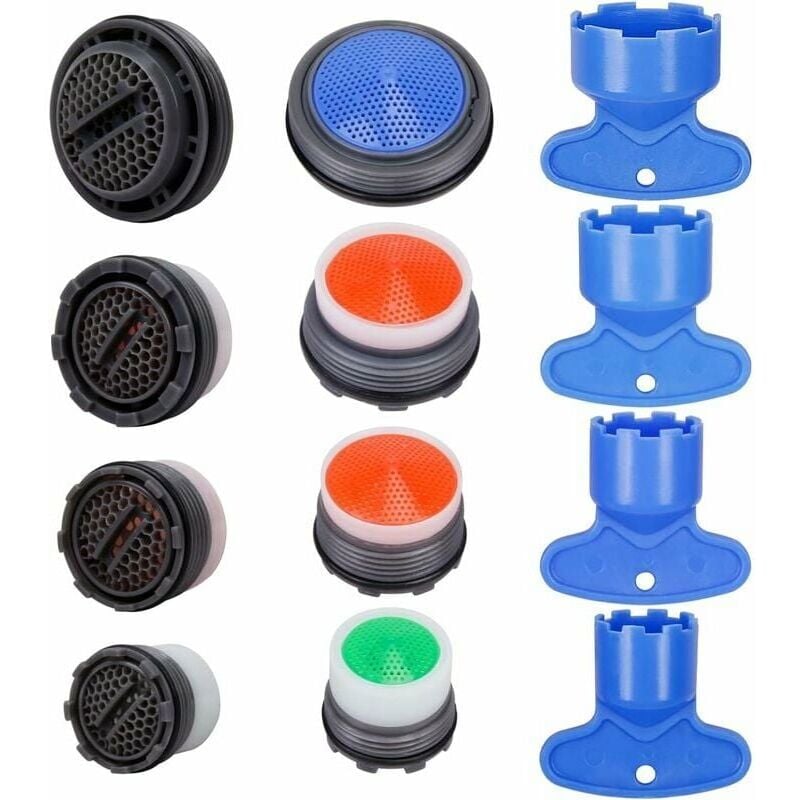 foto del prodotto confezione da 12 m16.5 m18.5 m21.5 m24 aeratore per rubinetto, aeratore per rubinetto con filtro, inserto per ugello per rubinetto da cucina con