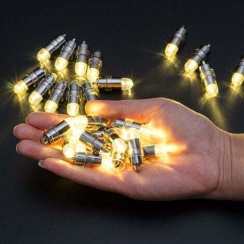 foto del prodotto confezione da 12 mini lanterne di carta a led impermeabili a batteria per matrimoni, halloween, natale, decorazioni per esterni bianco caldo