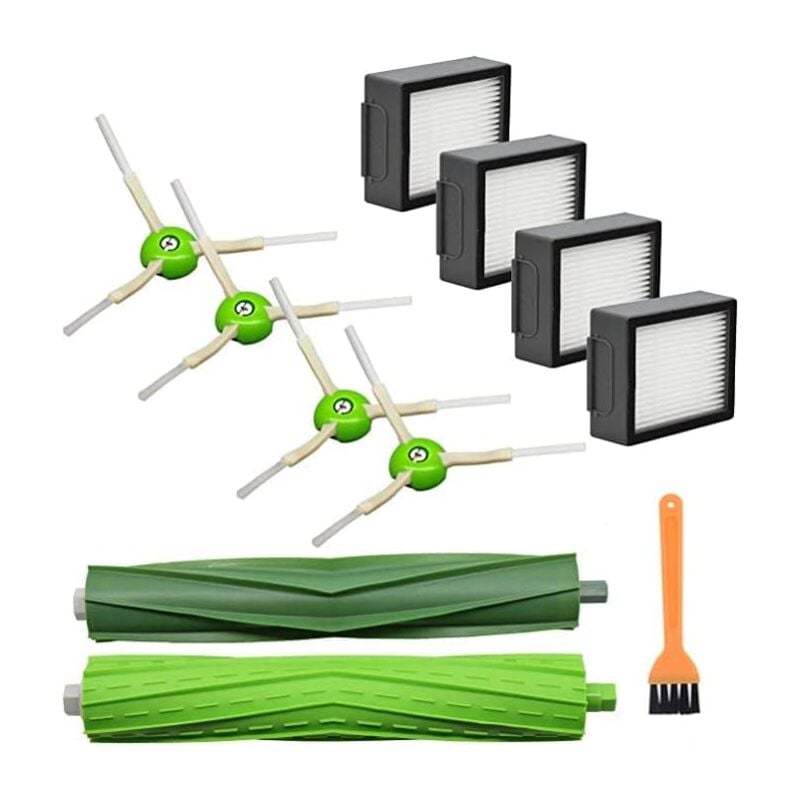 foto del prodotto confezione da 12 pezzi di ricambio per irobot roomba combo i5 i5 j5 j5 i7 i7 i8 i8 robot aspirapolvere, 2 spazzole principali, 4 filtri hepa, 4