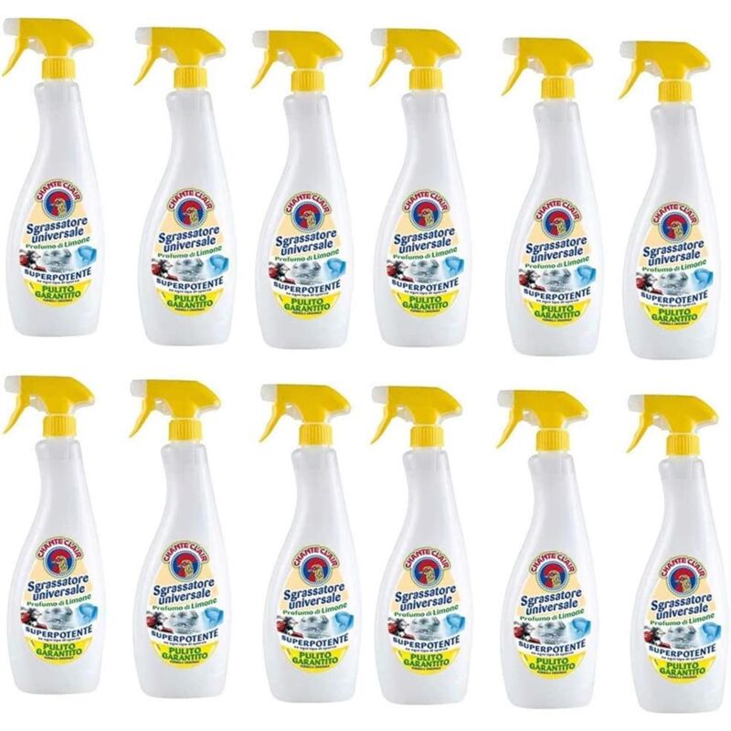 foto del prodotto confezione da 12 pz sgrassatore 700ml disinfettante al limone chanteclair