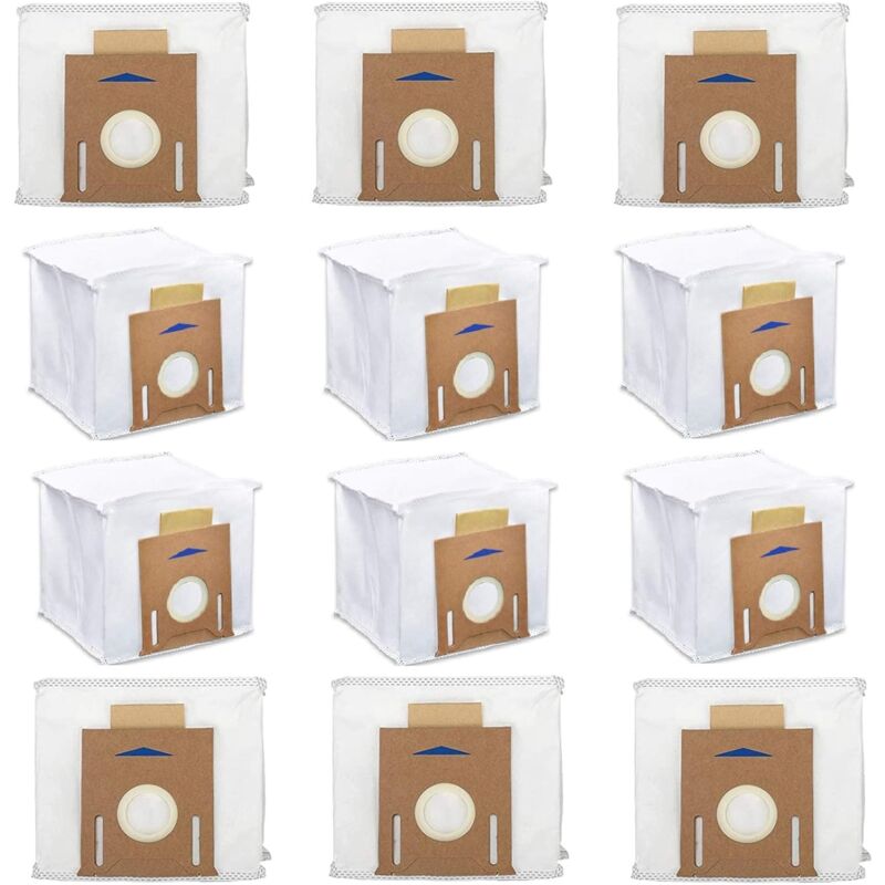 foto del prodotto confezione da 12 sacchetti filtro per aspirapolvere robot yeedi k781 , ecovacs deebot ozmo t8 aivi t8 max e deebot n8 pro 