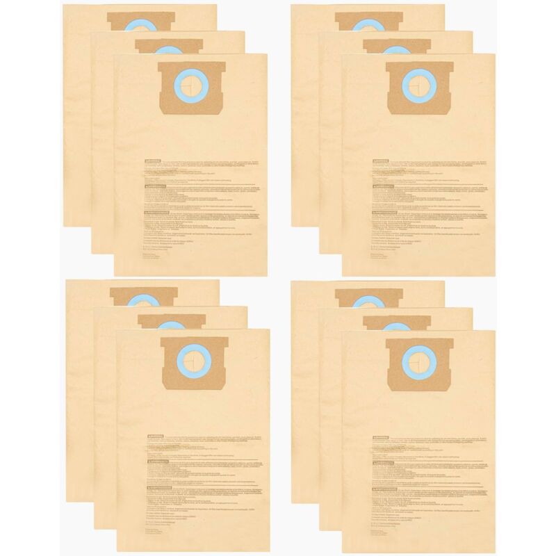 foto del prodotto confezione da 12 sacchetti per la polvere dxva19 4102 compatibili con gli aspirapolvere dewalt da 12 16 galloni per umido secco dxv12p dxv14p dxv16p