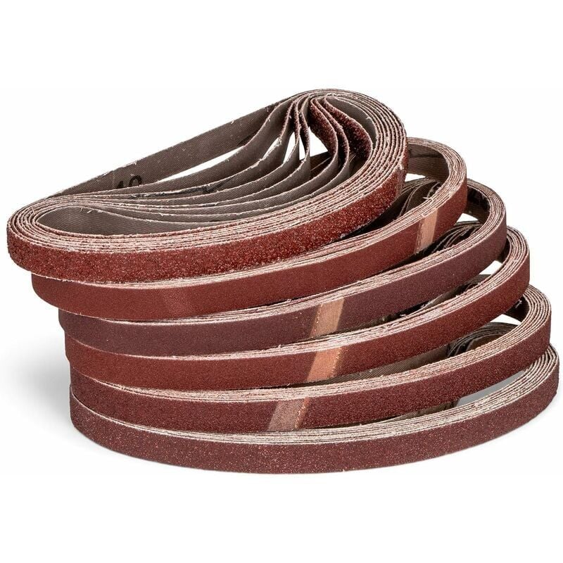 foto del prodotto confezione da 120 nastri abrasivi in tessuto 13 x 457 mm p80 