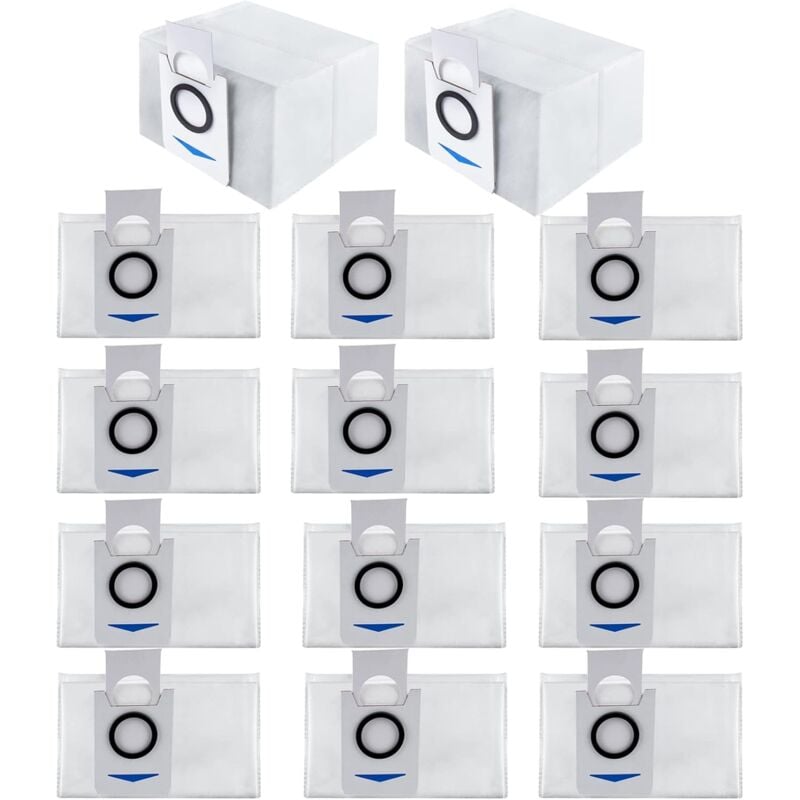 foto del prodotto confezione da 14 sacchetti per la polvere applicabili compatibili con ecovacs deebot x1 omni turbo t10 kit di sostituzione del sacchetto per