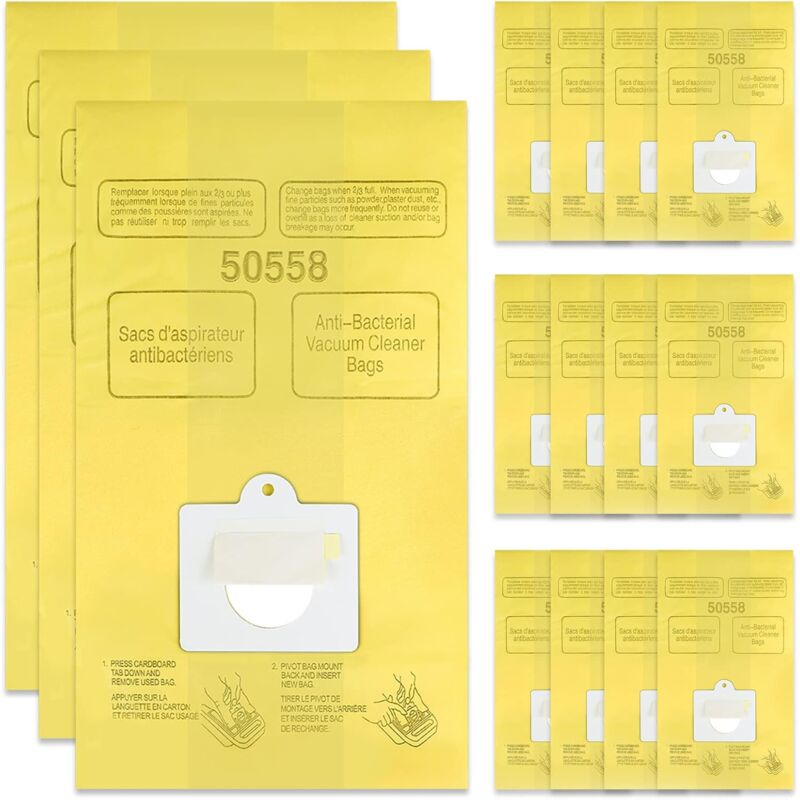foto del prodotto confezione da 15 sacchetti per aspirapolvere compatibili con kenmore canister tipo c q 50555 50557 50558 e panasonic tipo c 5