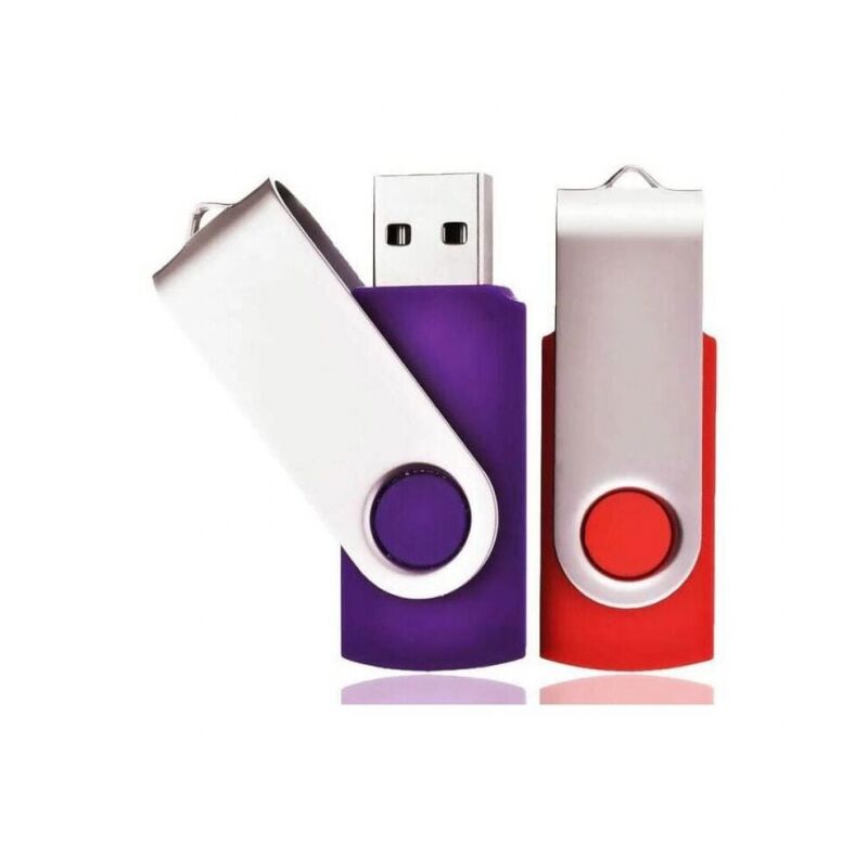 foto del prodotto confezione da 2 32g, rosso viola chiavetta usb 32gb chiavetta usb 2.0 girevole con corde ottimo regalo per bambini, genitori e amici