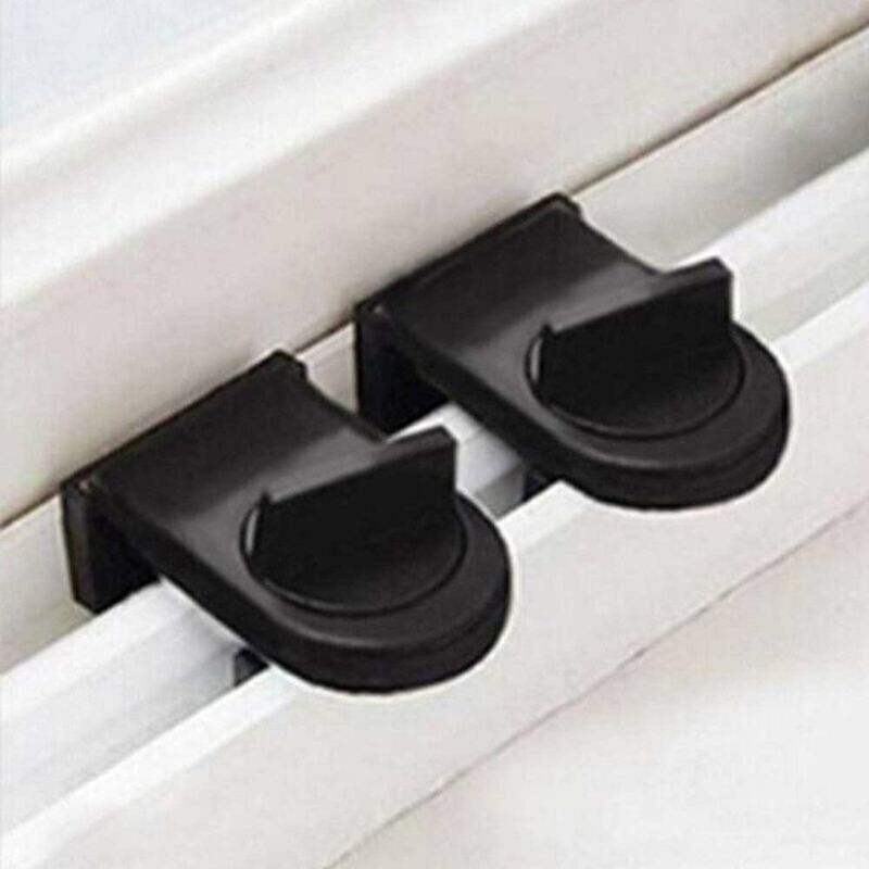 foto del prodotto confezione da 2 blocchi di sicurezza per finestre scorrevoli per bambini, blocco di sicurezza regolabile per porte scorrevoli, protezione per bambini