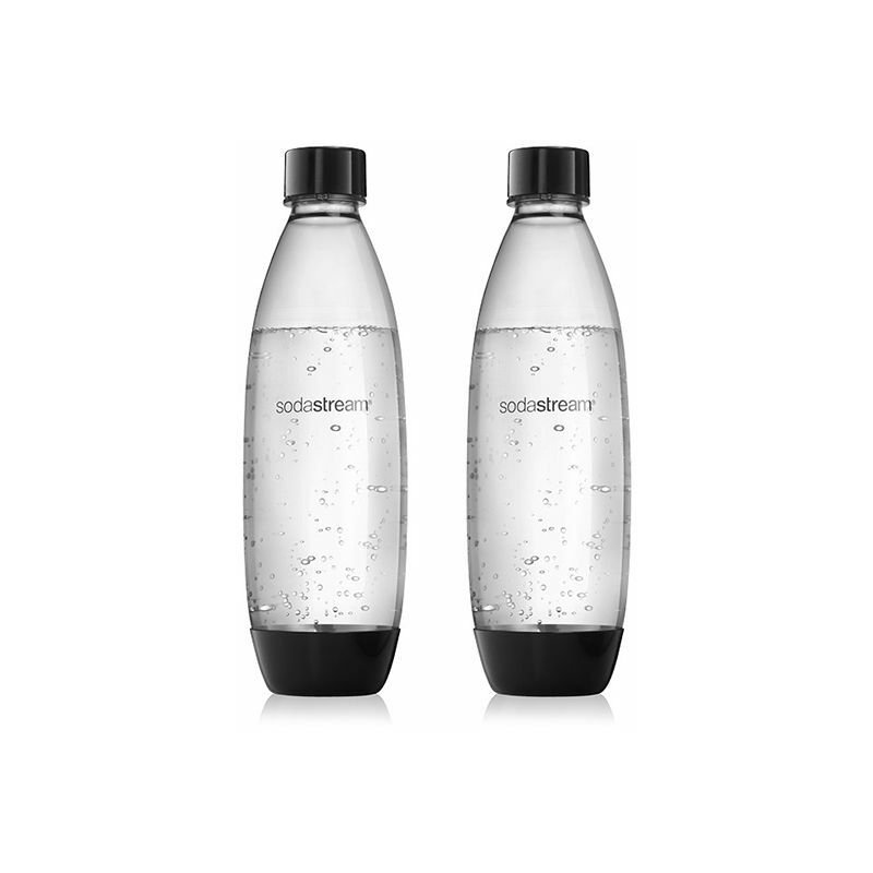 foto del prodotto confezione da 2 bottiglie fuse in pet lavabili in lavastoviglie per gasatore sodastream 1lt 2270072