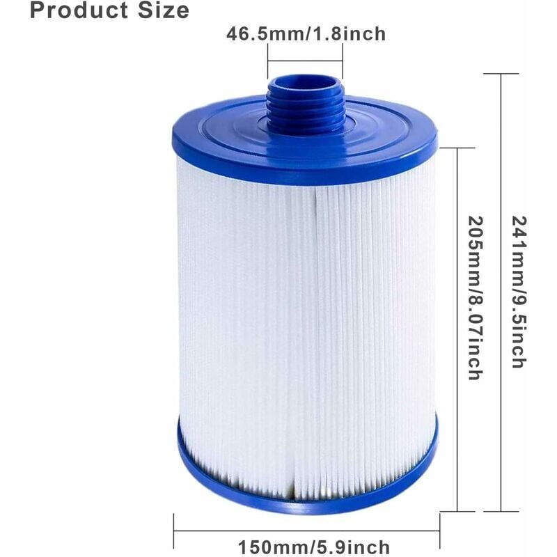 foto del prodotto confezione da 2 cartucce filtro jacuzzi per spa, unicel 6ch-940, pleatco pww50p3, skimmer con accesso frontale waterway e filbur fc-0359, trimec