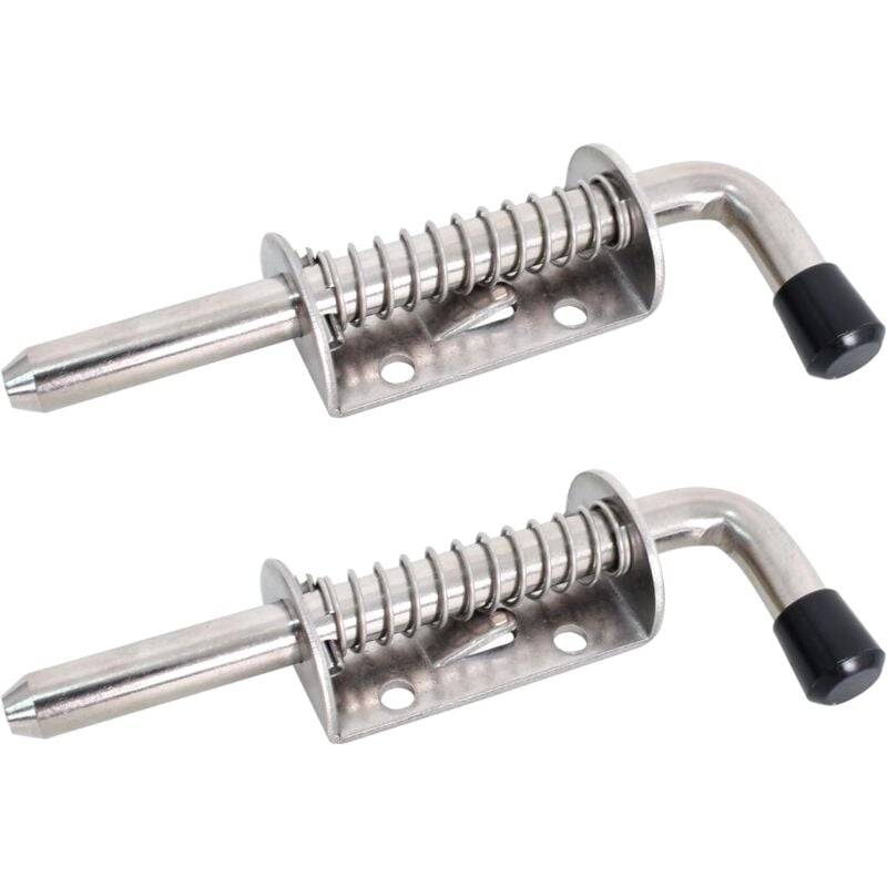 immagine 0 del prodotto confezione da 2 chiavistelli a molla in acciaio inox, chiavistelli a molla in acciaio inox, chiavistelli a molla con impugnatura in gomma,