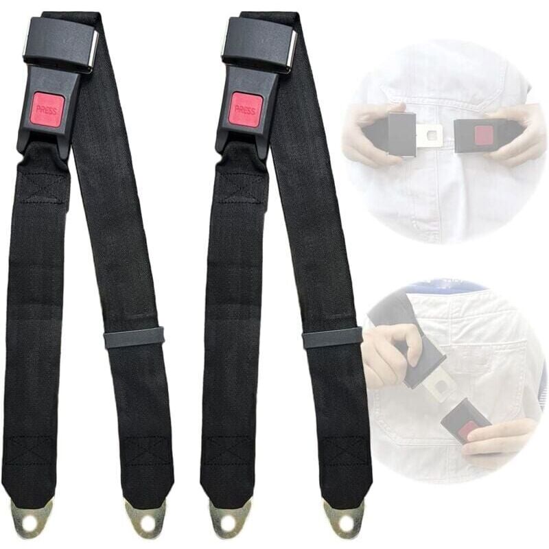 foto del prodotto confezione da 2 cinture di sicurezza universali regolabili per auto, imbracatura di sicurezza regolabile a 2 punti, cintura di sicurezza singola e