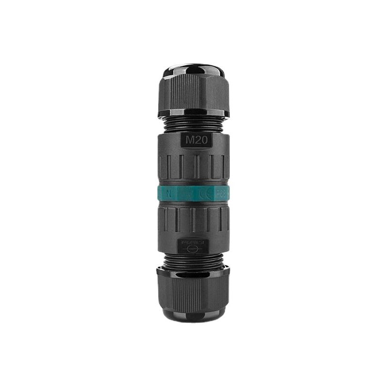 foto del prodotto confezione da 2 connettori rapidi ip68 per cavi elettrici stagni da esterno per diametri da 9 a 12 mm max 16 a, 450 v sollbry