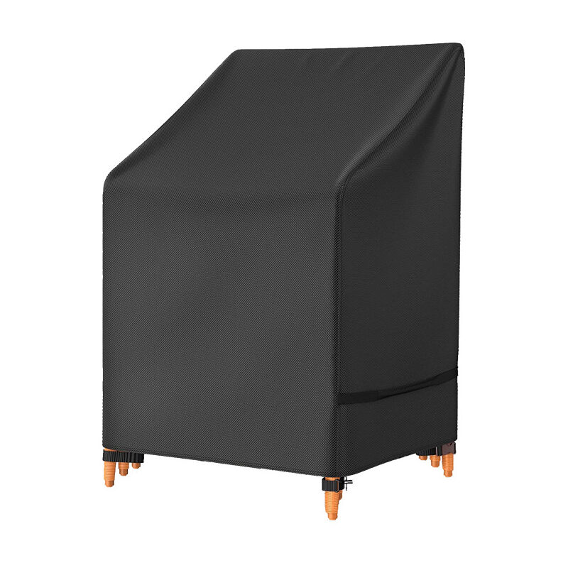 foto del prodotto confezione da 2 coprisedie da giardino impilabili, 120 75 65 85 cm, tessuto oxford 210d impermeabile con fibbia con coulisse, antivento, protezione
