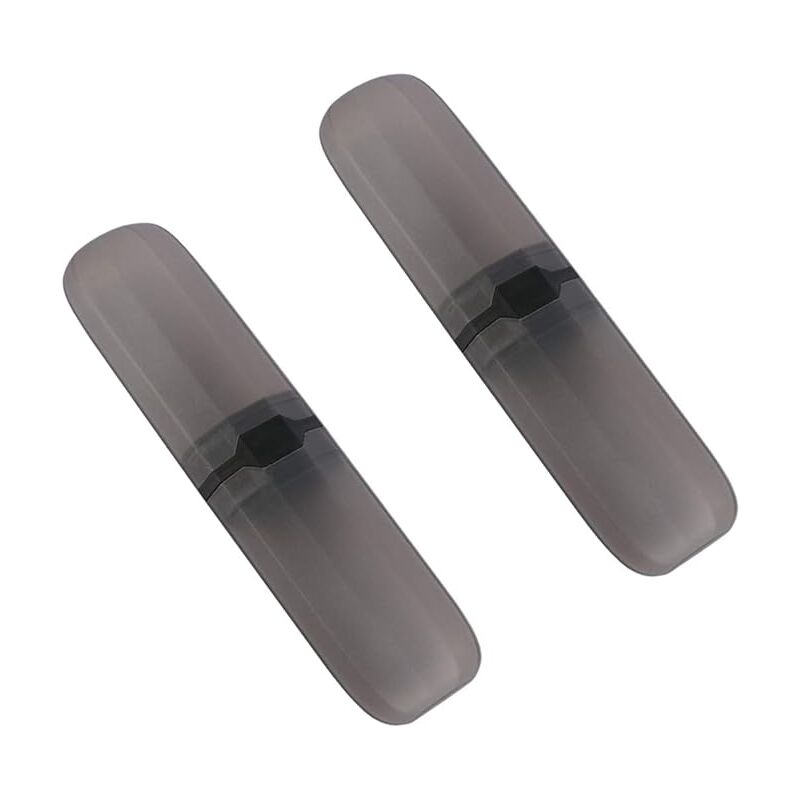 foto del prodotto confezione da 2 custodie per spazzolini da denti trasparenti nere, custodia da viaggio per spazzolini da denti, portaspazzolini in plastica, 7,9 