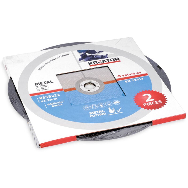 foto del prodotto confezione da 2 dischi in acciaio 355mm kreator