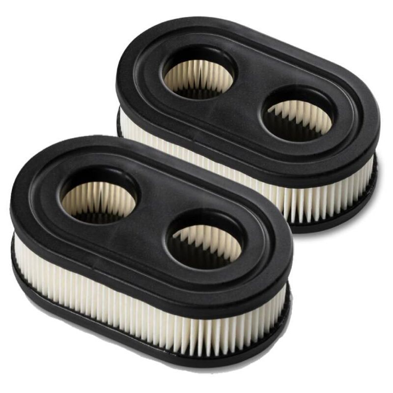 foto del prodotto confezione da 2 filtri aria adatti per briggs stratton codice articolo 4247, 5432, 5432k, 593260, 798452, bianco