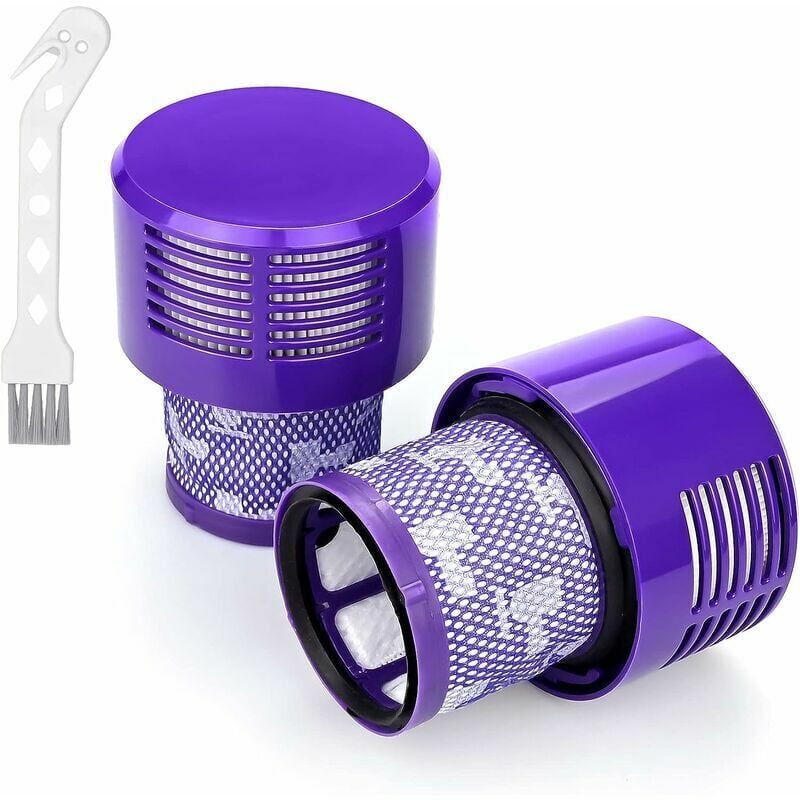 foto del prodotto confezione da 2 filtri lavabili per aspirapolvere senza filo dyson v10 sv12, compatibile con i modelli v10 cyclone animal absolute total clean,