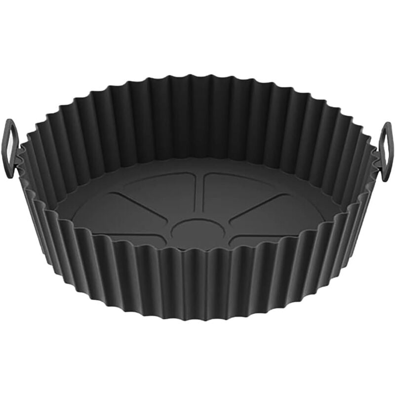 foto del prodotto confezione da 2 fodere riutilizzabili in silicone per friggitrice ad aria vassoio di ricambio per friggitrice ad aria vassoio in silicone per