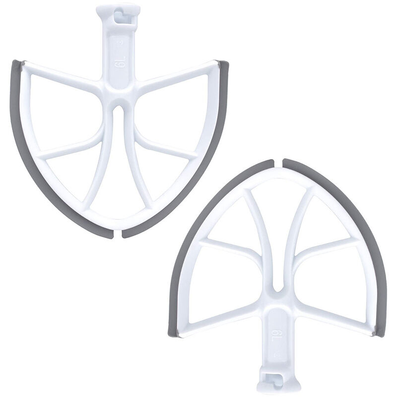 foto del prodotto confezione da 2 fruste per impastare, testa di impastamento da 6 qt, frusta per impastare la farina in plastica a forma di lama, accessori per